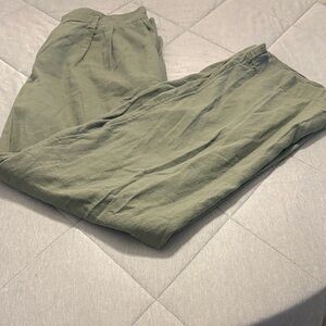 a new day Women's Sage Green Linen Pant